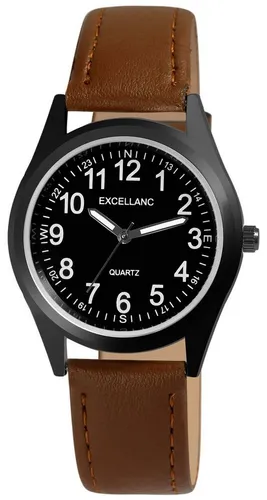 Excellanc Quarzuhr Herren - Elegante 3-Zeiger Armbanduhr mit hochwertigem Quarzuhrwerk, ideal für Business und Alltag. Mit Superluminova-Zeigern für beste Ablesbarkeit auch im Dunkeln.