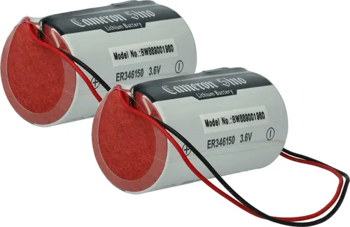 vhbw 2x Batterie kompatibel mit DSC WT4911R, WT8911 ALEXOR Alarmanlage, Alarmsystem, Funk-Außensirenen (14500 mAh, 3,6 V, Li-MnO2)