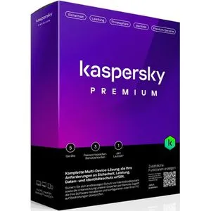 Kaspersky Premium Total Security Jahreslizenz, 5 Lizenzen für Windows, Mac, Android, iOS - Security-Suiten mit preisgekröntem Virenschutz, umfassendem Datenschutz und leistungssteigernden Funktionen für ein sicheres digitales Leben.