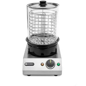 Hendi Würstchenwärmer 265000 - Hot-Dog-Maker aus Edelstahl - Ersatzteile & Zubehör für Kochutensilien, ideal für Restaurants und Snackbars mit 7,5 Liter Fassungsvermögen und individueller Temperatureinstellung von 30-100°C.