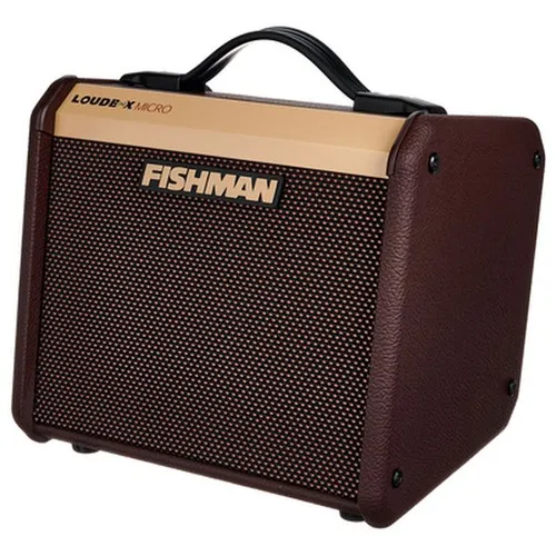 Fishman Loudbox Micro 40 Watt Akustik-Kombi-Verstärker - Akustikgitarrenverstärker mit 2 Kanälen, integriertem Mikrofon-Eingang und Feedback-Unterdrückung für klare Klänge und kreative Effekte.