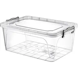 Aufbewahrungsbox Aufbewahrungsbehälter Transparentbox Kunststoffbox Klappbox Plastikbox mit Deckel 13L - Transparent