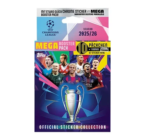 Topps Champions League Sticker 2025/26 | Mega Eco Pack von Topps