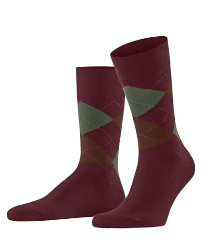 FALKE Herren Socken Sensitive Argyle M So Baumwolle mit Komfortbund 1 Paar, Rot Ruby 8830, 43-46