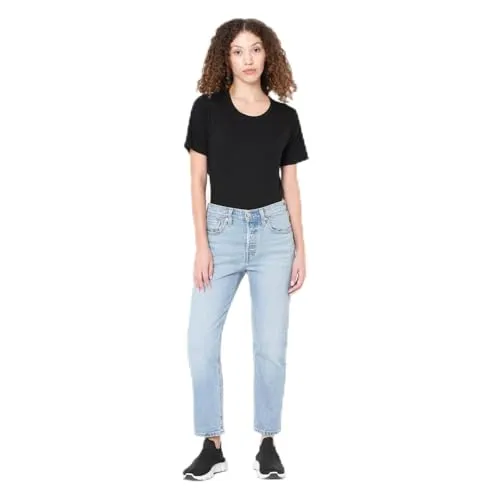 Levi's Damen 501 Crop Jeans, NO Rush, 30W / 30L - Jeans mit hohem Bund und Straight Fit, aus leichtem, bequemen Stoff, ideal für individuellen Stil. Unterstützt nachhaltigen Baumwollanbau durch die Better Cotton Initiative.