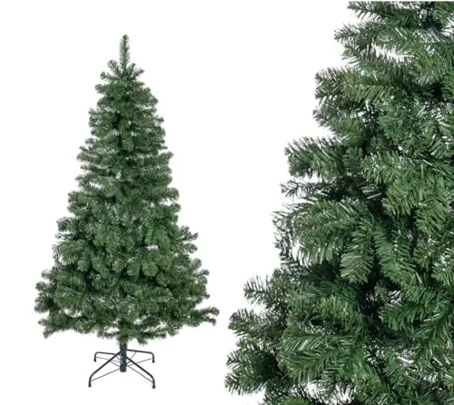 Evergreen Classics Künstlicher Weihnachtsbaum Oxford Kiefer 180 cm - Künstlicher Weihnachtsbaum in Kiefernoptik, 180 cm hoch, nadelfrei und langlebig – ideal für ein festliches Weihnachtsambiente. Einfacher Aufbau durch Stecksystem und stabiler Metallständer für sichere Positionierung.