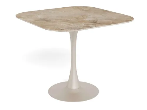 ACTONA GROUP Esstisch Speisetisch (B/T/H: 90x90x75), Tisch braun, polierte Keramiktischplatte
