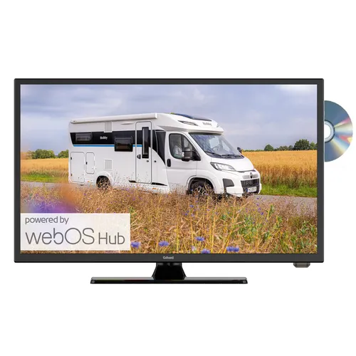 Gelhard GTV2456 LED Smart TV mit DVD und Bluetooth - 24 Zoll LED Smart TV mit integriertem DVD-Player, ideal für 12V-Anwendungen, WLAN-fähig und HDTV-ready für flexiblen Fernsehspaß.