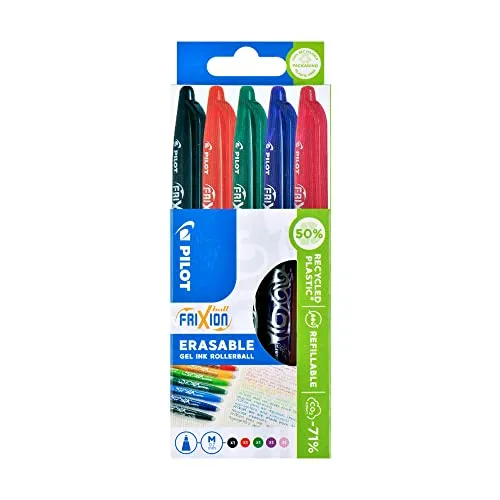 Pilot Frixion Ball Tintenroller 0,7 mm radierbar schwarz/rot/grün/violett/pink