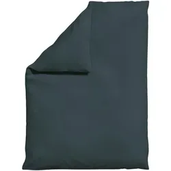 Schlafgut Bettdeckenbezug Knitted Jersey Dunkelgrau - Bettwäsche aus Jersey, 155x220 cm, pflegeleicht und atmungsaktiv, mit Oeko-Tex® Zertifizierung für schadstoffgeprüfte Qualität.