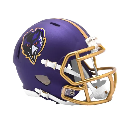 Riddell Speed Mini Football Helm ON-FIELD Baltimore Ravens - Fanartikel für Baltimore Ravens-Fans, detailgetreuer Mini-Helm in lila, ideal zum Sammeln oder als Geschenk.