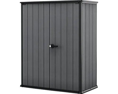 Keter Gerätehaus Cortina Alto 1400L Grau - Geräteschuppen mit 1400L Fassungsvermögen, ideal für kompakte Außenbereiche. Wetterfest, UV-beständig und abschließbar für maximale Sicherheit und Schutz deiner Gartengeräte.