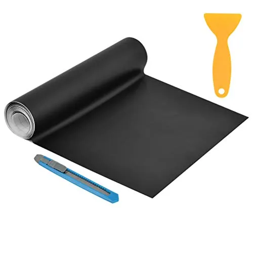 Produktbild Autofolie Vinyl Folie mit Kunststoffschabern, 300cm Auto Folien Selbstklebend Matte Schwarz Vinyl-Autofolie Autoaufkleber, Blasenfrei Lackschutzfolien für Auto und Motorrad DIY Laptops