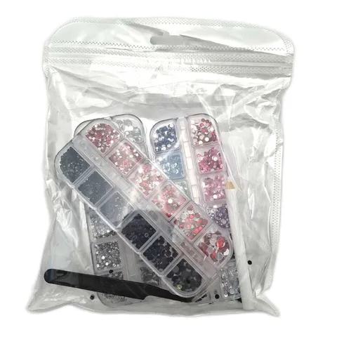 AiQInu Strasssteine Nailart Zubehör Set 4200 Stück Kristall Glitzersteine kunstn