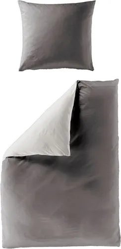 BIERBAUM Wendebettwäsche Modern Uni 135x200/155x220 cm - Bettwäsche-Set aus 100% Baumwolle mit modernem Unidesign für elegantes Schlafzimmer. Pflegeleicht, formstabil und mit praktischem Reißverschluss für hohen Schlafkomfort.
