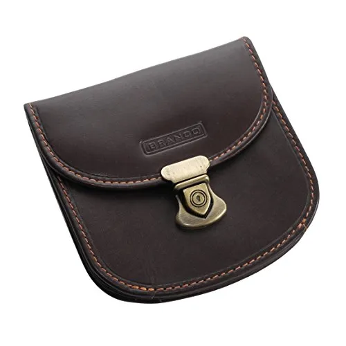 Branco Leder Damengeldbörse - Stilvolle Rundbörse aus feinem Leder (Braun) - Damen-Geldbörsen aus hochwertigem Leder mit 6 Kreditkartenfächern und edlem Design. Ideal als besonderes Geschenk!