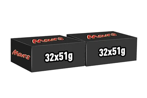 Mars Schokoriegel, mit Karamell, Nougat und Vollmilchschokolade, 64 Packungen x 51g
