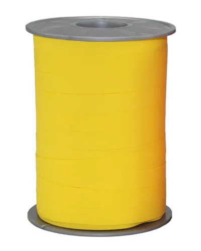 Ringelband Opak Gelb 353 9-605 - 10 mm, 200 m Rolle, ideal für kreative Geschenkverpackungen und Dekorationen