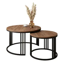 Runder Couchtisch 2in1 LORI LOFT - Entdecken Sie den flexiblen 2in1 Couchtisch LORI LOFT – ideal für moderne Wohnräume. Mit seinem einzigartigen Holz-Metall-Design vereint er Stil und Funktionalität und schafft eine einladende Atmosphäre.