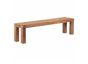 KADIMA DESIGN Sitzbank Landhaus-Stil aus Massivholz - Sitzbank im Landhaus-Stil aus handgefertigtem Akazien- und Sheeshamholz, belastbar bis 250 kg – ideal für rustikale Wohnräume.