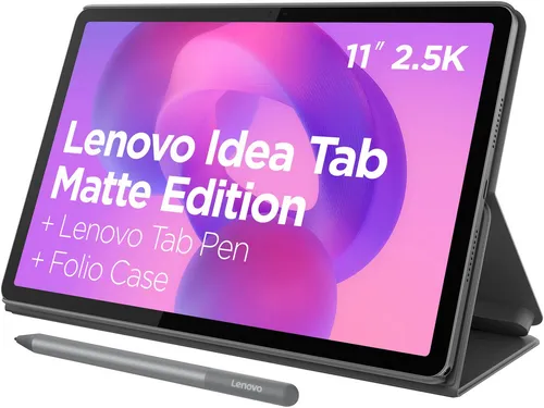 Lenovo Idea Tab Matte Edition (11 Zoll) - Tablet mit 128 GB Speicher, 2.5K IPS-Display und 8 GB RAM, ideal für Unterhaltung und produktives Arbeiten – leicht und leistungsstark!