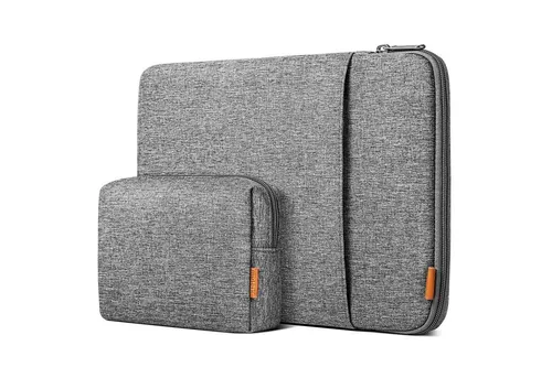 Inateck 13 Zoll Laptop-Hülle mit 360° Schutz - Kompatible Laptoptasche für 13'' MacBook Air/Pro und Surface Pro. Bietet spritzwassergeschützten Rundumschutz, weiches Flanellfutter und zusätzlichen Stauraum für Zubehör. Ideal für Pendler und Reisende.