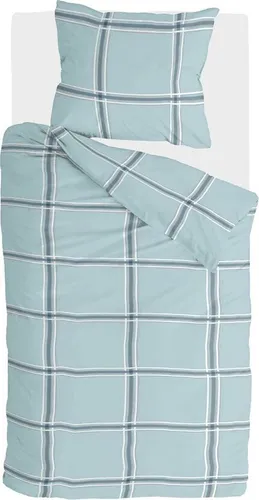 Walra Bettwäsche Soft Squares, 100% Baumwolle, 155x220, Blau - Bettwäsche aus 100% Baumwollflanell mit coolem Karomotiv, ideal für einen gemütlichen Schlafkomfort und einen modernen Look in jedem Schlafzimmer.