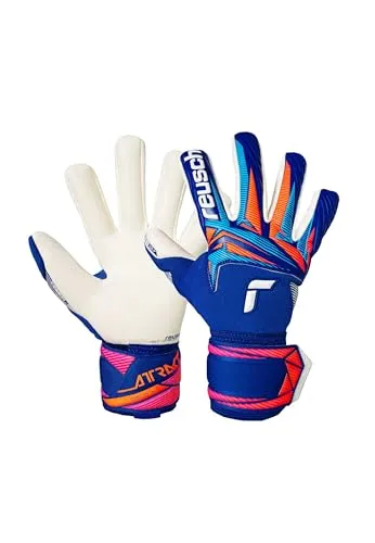 REUSCH Herren Torwarthandschuhe Attrakt Gold X NC - Hochwertige Torwarthandschuhe für maximale Kontrolle und Performance in jeder Spielsituation. Der elastische Bund und der Negative Cut sorgen für perfekten Sitz und Flexibilität.