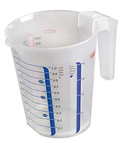 Curver 168123 Messbecher, Polypropylen, transparent, 19 x 17 x 14 cm