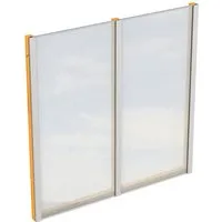 Skanholz Carport-Seitenwand mit Polycarbonat - Außenanbau, freistehend und robust, schützt zuverlässig vor Wind und Wetter, Maße: 193x200 cm, 5 Jahre Herstellergarantie.