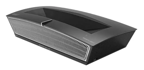 GigaBlue Home Cinema 3 UHD Triple Laser-TV 4K - Ultrakurzdistanz Beamer mit 3000 ANSI Lumens, ideal für Heimkino-Erlebnisse und einfache Steuerung über Smartphone-Apps.