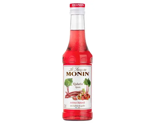 MONIN Getränke-Sirup, Monin Rhabarber Sirup fuer Cocktails und Limonaden fruchtig 250 ml