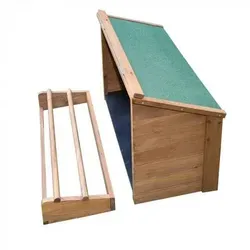 Kerbl Legenest Fortuna für Hühnerstall 82813 - Dekor für Kleintierbehausungen, aus Holz, mit Anbau und Sitzstangen, einfache Montage und ideal für die artgerechte Haltung von Hühnern.