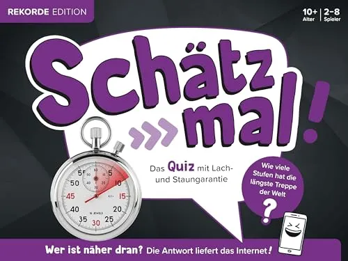 Schätz mal! Rekorde Edition: Das Quiz mit Lach- und Staungarantie I Ab 10 Jahre I 2-8 Spieler I Spiele-Block