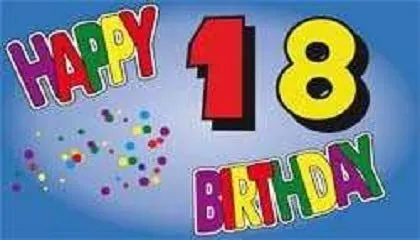 Geburtstag 18 Jahre Fahne (V11)