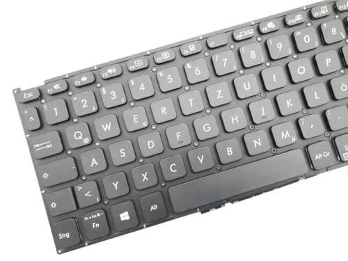 T-ProTek DEUTSCHE - Tastatur Keyboard Schwarz Ohne Rahmen kompatibel für Asus VivoBook 15 X515KA