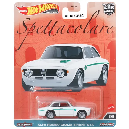 Hot Wheels 2023 - Spettacolare - Alfa Romeo Giulia Sprint GTA - HKC50 - 1:64