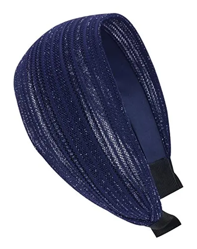 axy HR16a Haarreif Serie 16a Hair Band mit Glitzerfäden - Wunderschön (Blau)