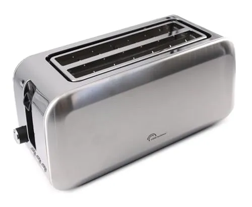 LITTLE BALANCE 8697 Dual Edelstahl Toaster mit 2 langen Schlitzen