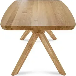 Porto Esstisch 200x100 Wildeiche - Tisch aus Wildeiche mit organischer Kante, geöltem Finish und einzigartigem Design. Ideal für stilvolle Essbereiche.