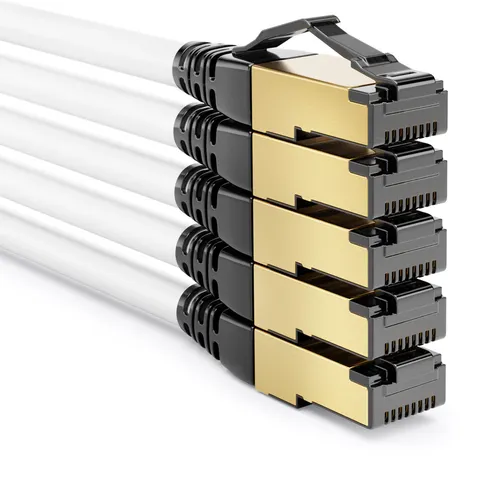 5x 2m CAT 8.1 Patchkabel Netzwerkkabel 2000MHz 40Gbit RJ45 LAN DSL Ethernet