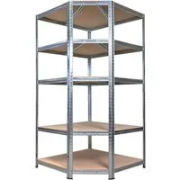 PROREGAL Eckregal Ragnar 1x – 180x90x60cm, verzinkt, 175kg Traglast - Optimale Raumausnutzung – Das Eckregal RAGNAR nutzt ungenutzte Ecken effizient. Robuste Stahlkonstruktion mit verzinkter Oberfläche für Langlebigkeit und einfache Anpassung der Fachböden auf bis zu 175 kg.