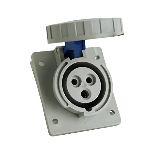CEE Einbausteckdose schräg 16A 3P 230V IP67 Anbausteckdose Schraubklemme
