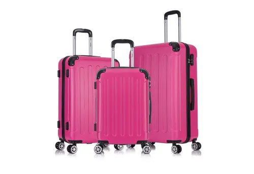 Flexot Hartschalen-Trolley F-2045 Kofferset - Koffer mit 360° Rollen, elastischer Hartschale und integriertem Zahlenschloss für maximale Sicherheit und Komfort auf Reisen.