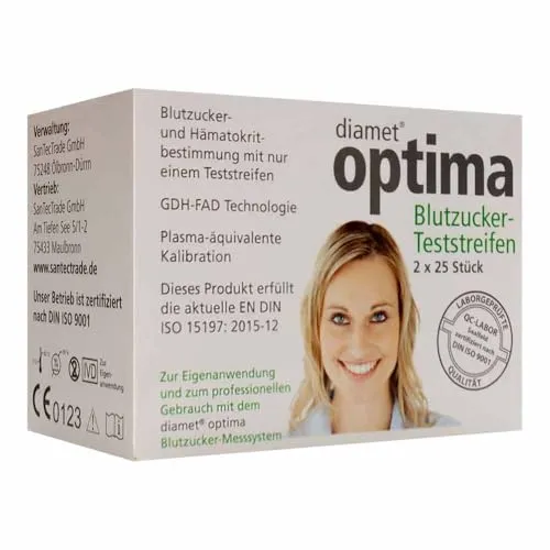 DIAMET optima Blutzucker Teststreifen 2in1 2X25 St