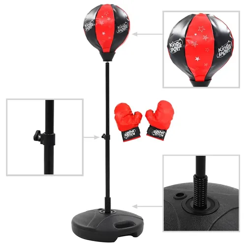 Kinder Punchingball Set 87-120cm - Standboxsack mit Boxhandschuhen - Kategorie: Sport, ideales Set für Kinder zur Förderung von Beweglichkeit und Koordination, mit verstellbarer Höhe von 87-120cm.