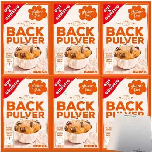Gut & Günstig Backpulver 6er Pack 6x150g Beutel usy Block von Backpulver