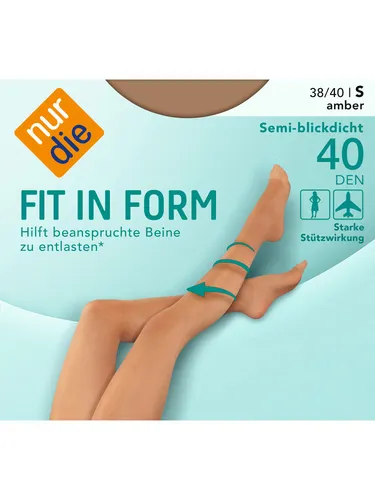 NUR DIE Strumpfhose Fit in Form 40 DEN - amber - 38-40 in orange