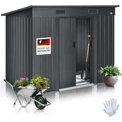 KESSER® Gerätehaus L Metall 4 m3 mit Fundament