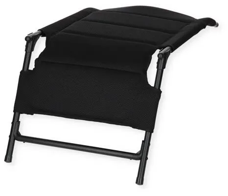 Brunner Aravel 3D Klappbare Beinauflage, Schwarz - Camping-Möbel mit hochbelastbarem Ovalprofil aus Aluminium, kompakt und leicht zu transportieren, ideal für entspannte Momente im Freien.